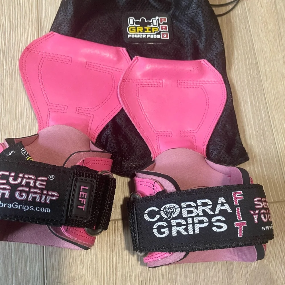 Cobra Grips PRO Weightlifting Straps Gloves Power Lifting Metal Hooks Deadlift - Picture 3 of 4